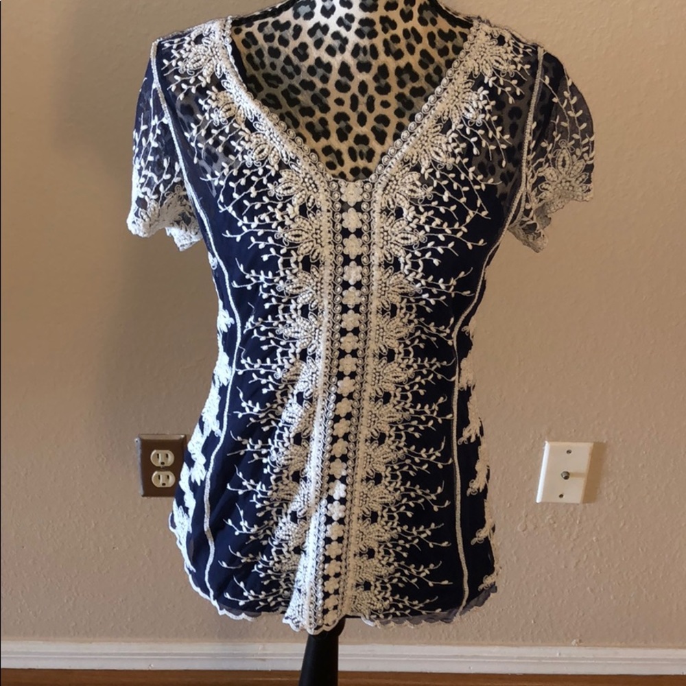 NWT lace top with built in cami